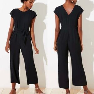 Loft NWT Black Dolman Sleeve Belted Jumpsuit